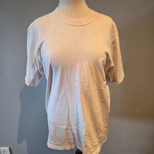 Pure & Simple Pastel Tie Dye T-Shirt | Size Medium | White & Pink